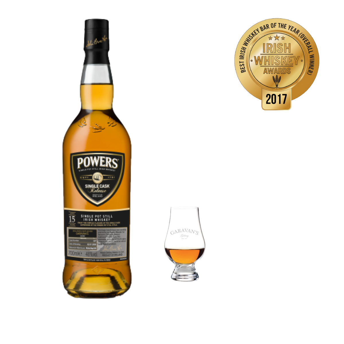 Garavans 15 Year Powers Whiskey