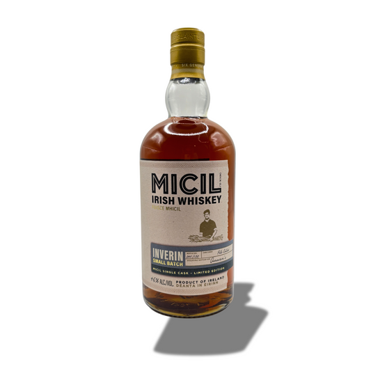 Limited edition Inverin Palo Cortado Single Cask Irish whiskey – rare five-part peated blend with triple cask finish, fruity spice, and smoky peat notes, crafted by Micil Distillery, exclusive to Garavan’s Bar.