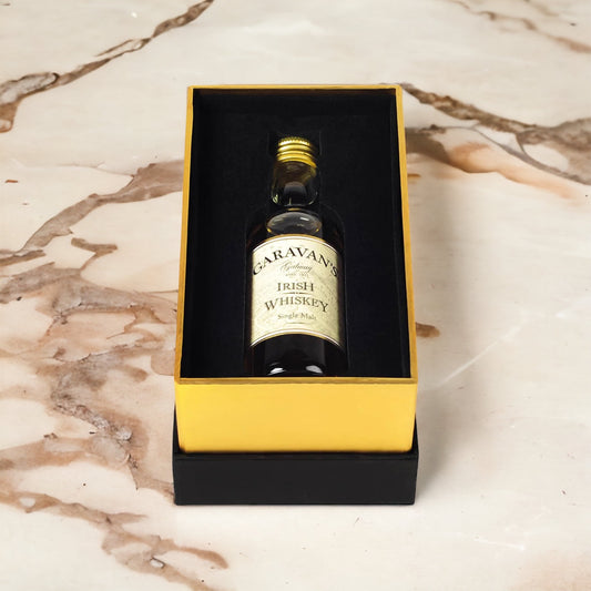 Garavan’s Miniature 8 Year-Old Single Malt Irish Whiskey - Handpicked for Rich Taste and Gorgeous Aromas - Gift Box Included