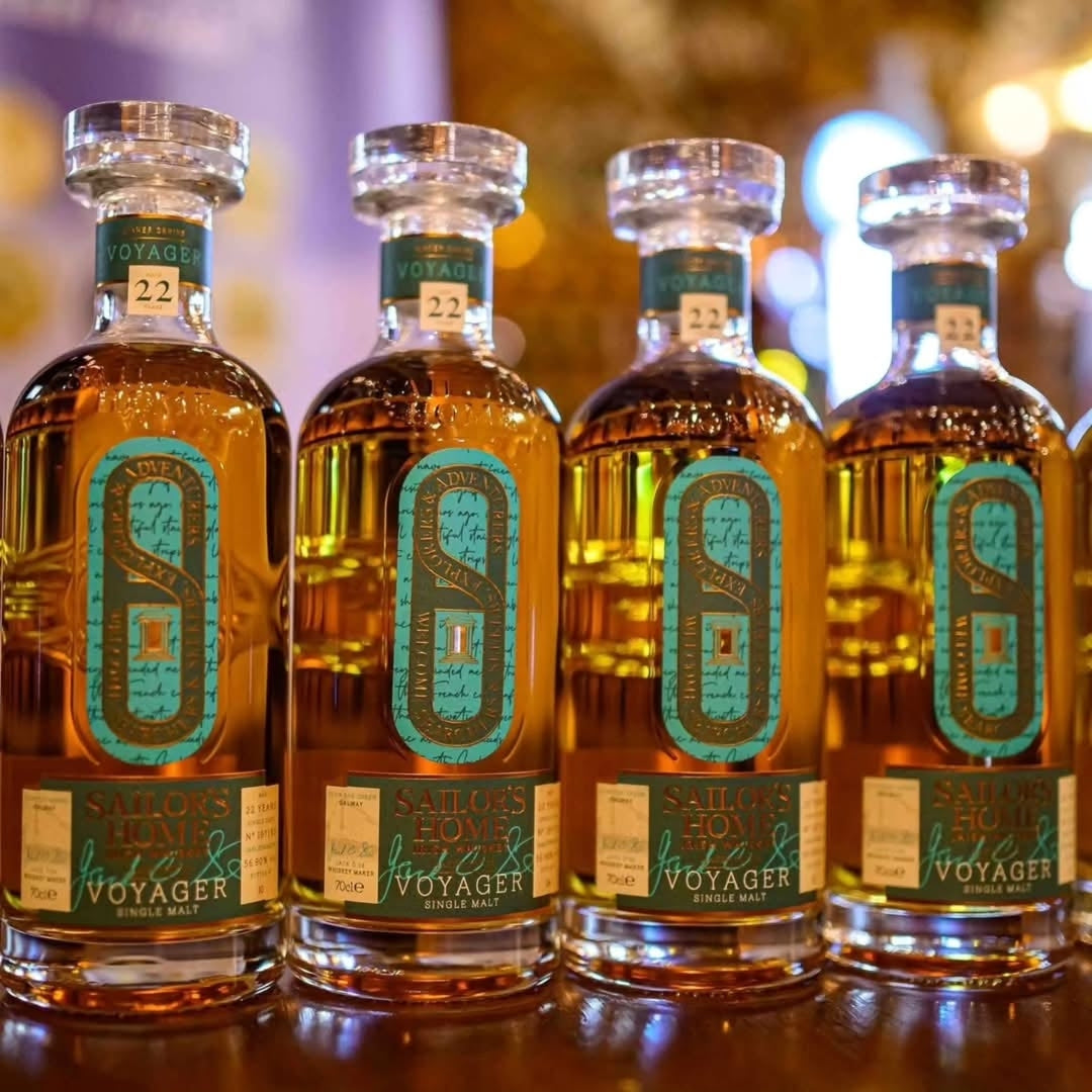 Voyager 22 Year Old Single Malt Irish Whiskey, bourbon and cognac cask, 59.6% cask strength, exclusive to Galway Whiskey Trail members