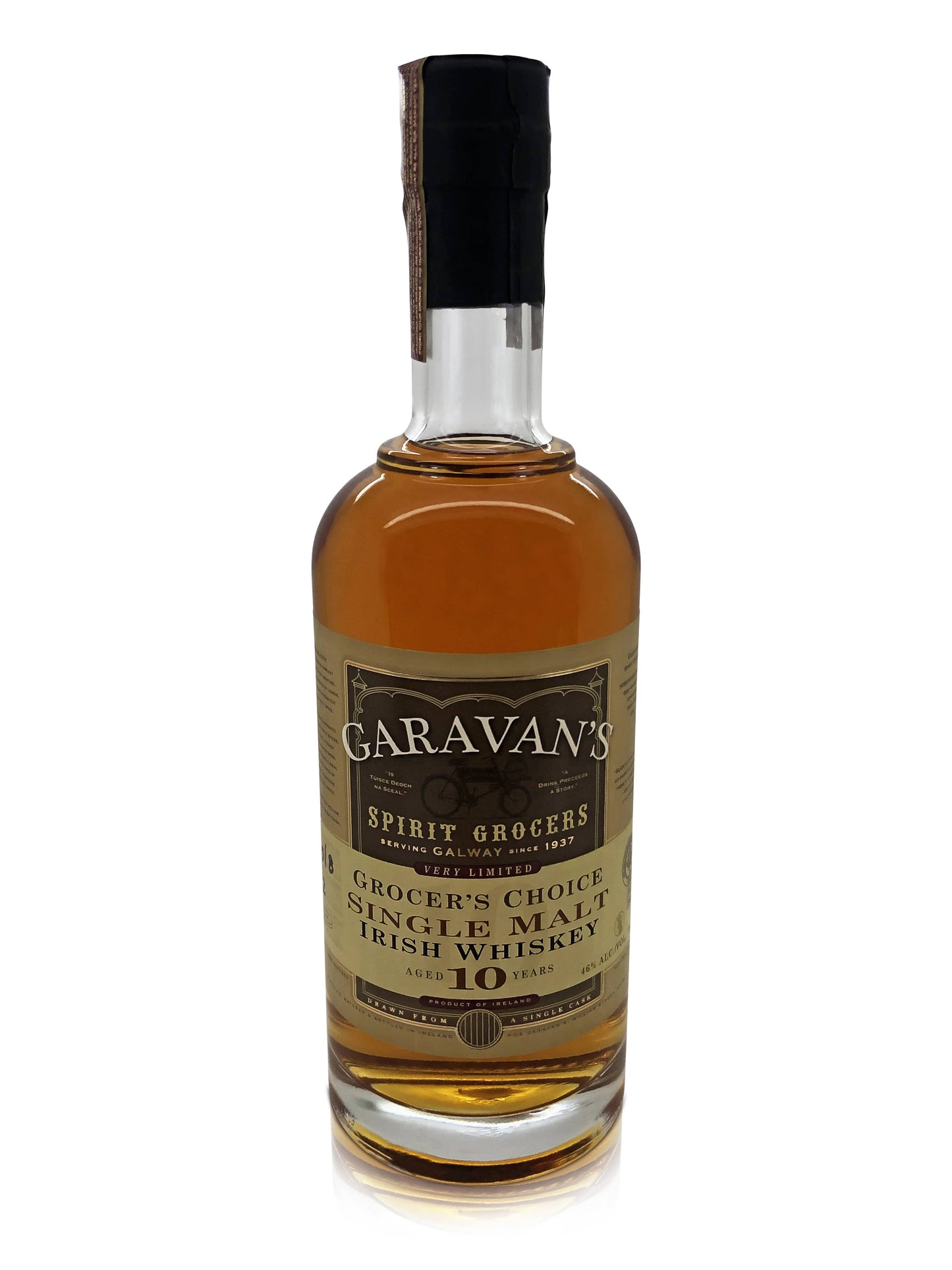 Garavan's Bar Grocers Choice Single Malt Irish Whiskey - Limited Edition 10-Year-Old - Rich Aromas and Spices - Individually Numbered and Hand-Signed Bottles