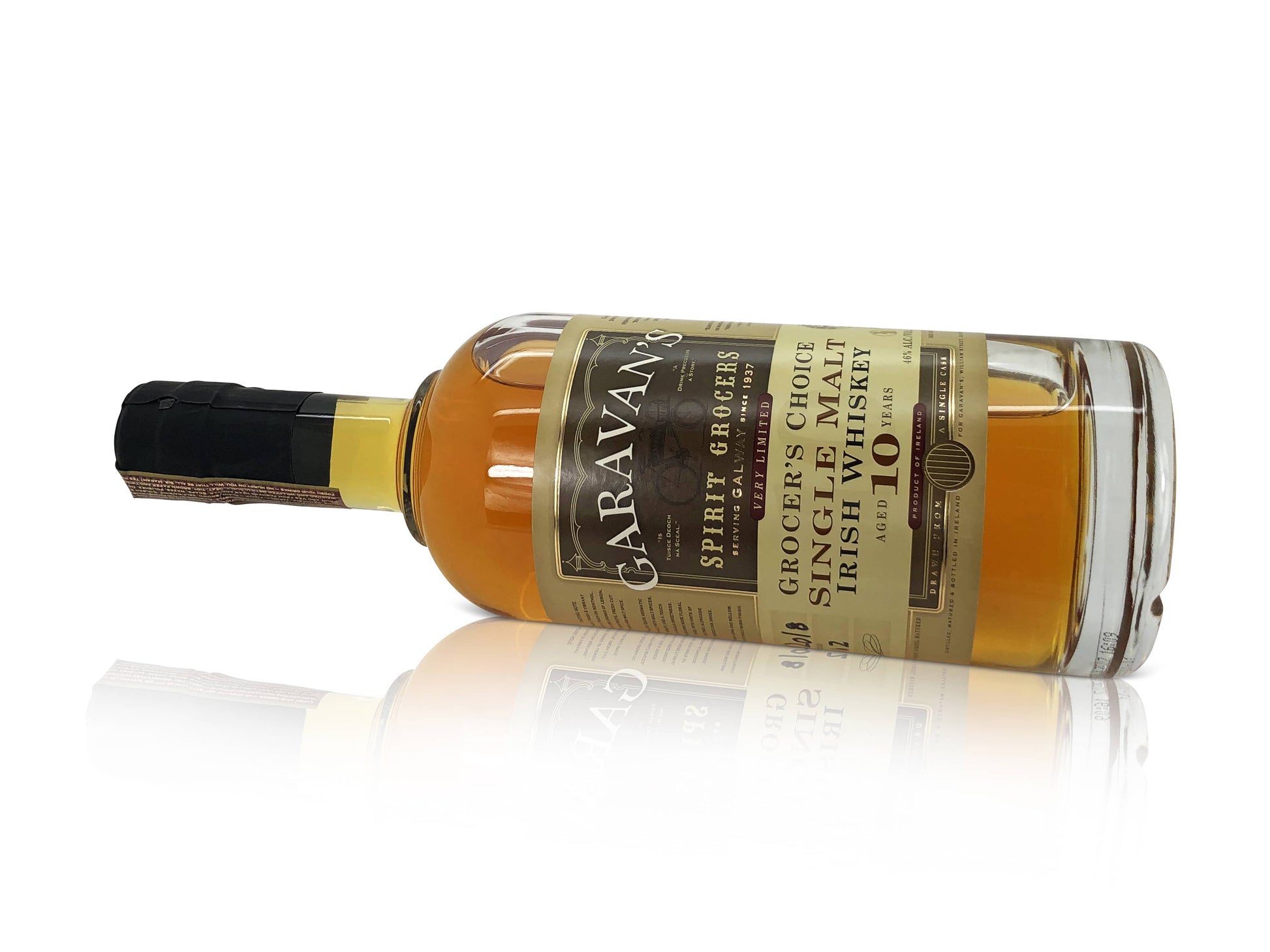 Garavan's Bar Grocers Choice Single Malt Irish Whiskey - Limited Edition 10-Year-Old - Rich Aromas and Spices - Individually Numbered and Hand-Signed Bottles