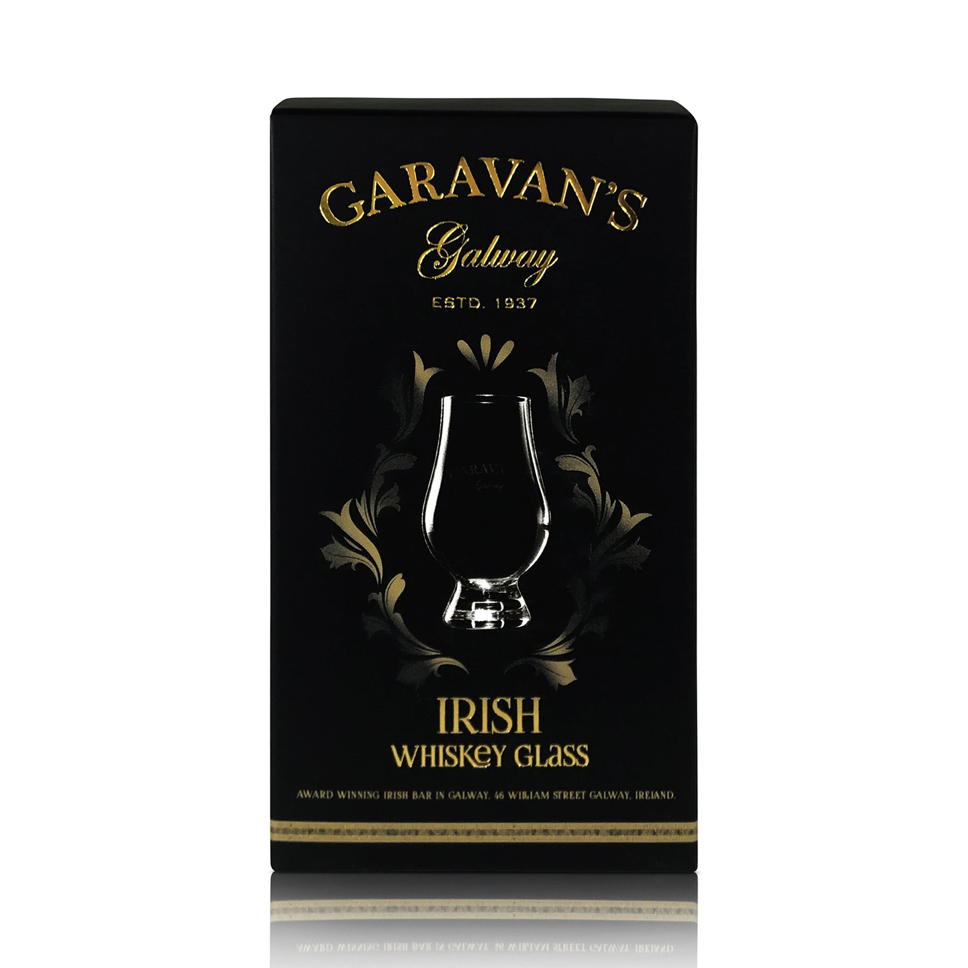 Garavan’s Whiskey Tasting Glass - Luxurious Irish Whiskey Gift Set - Expertly Crafted Tulip Shape for Enhanced Flavors - Perfect Gift for Whiskey Lovers