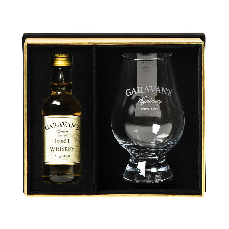 Garavan's Irish Whiskey & Glass Gift Set