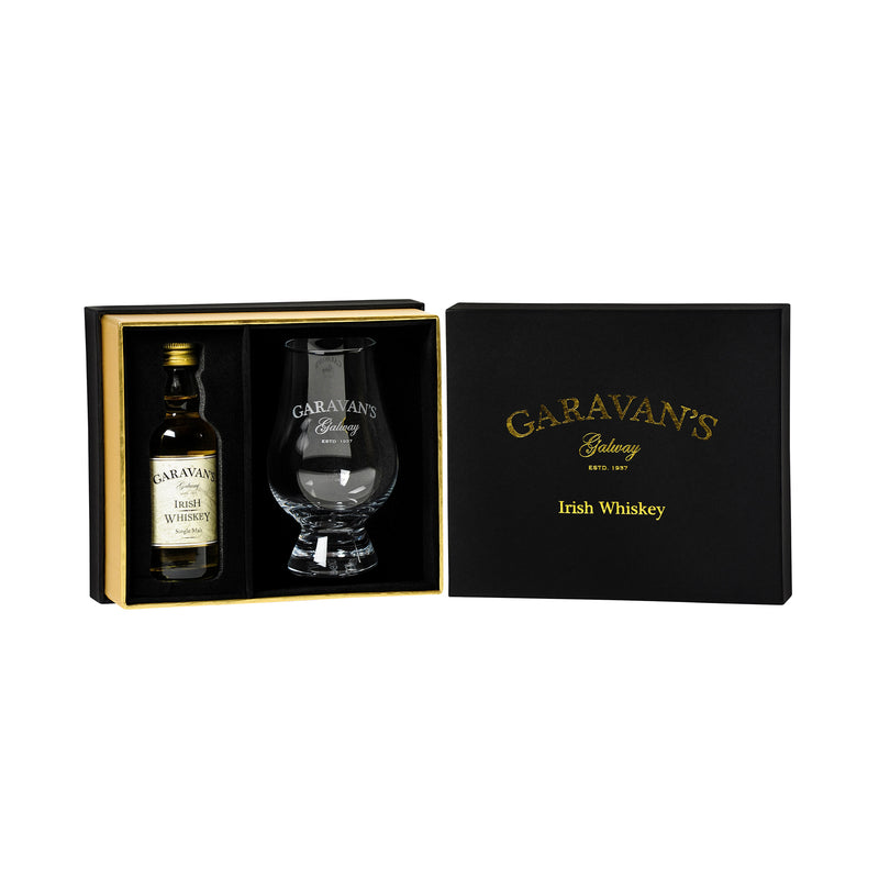 Garavan's Irish Whiskey & Glass Premium Gift Set