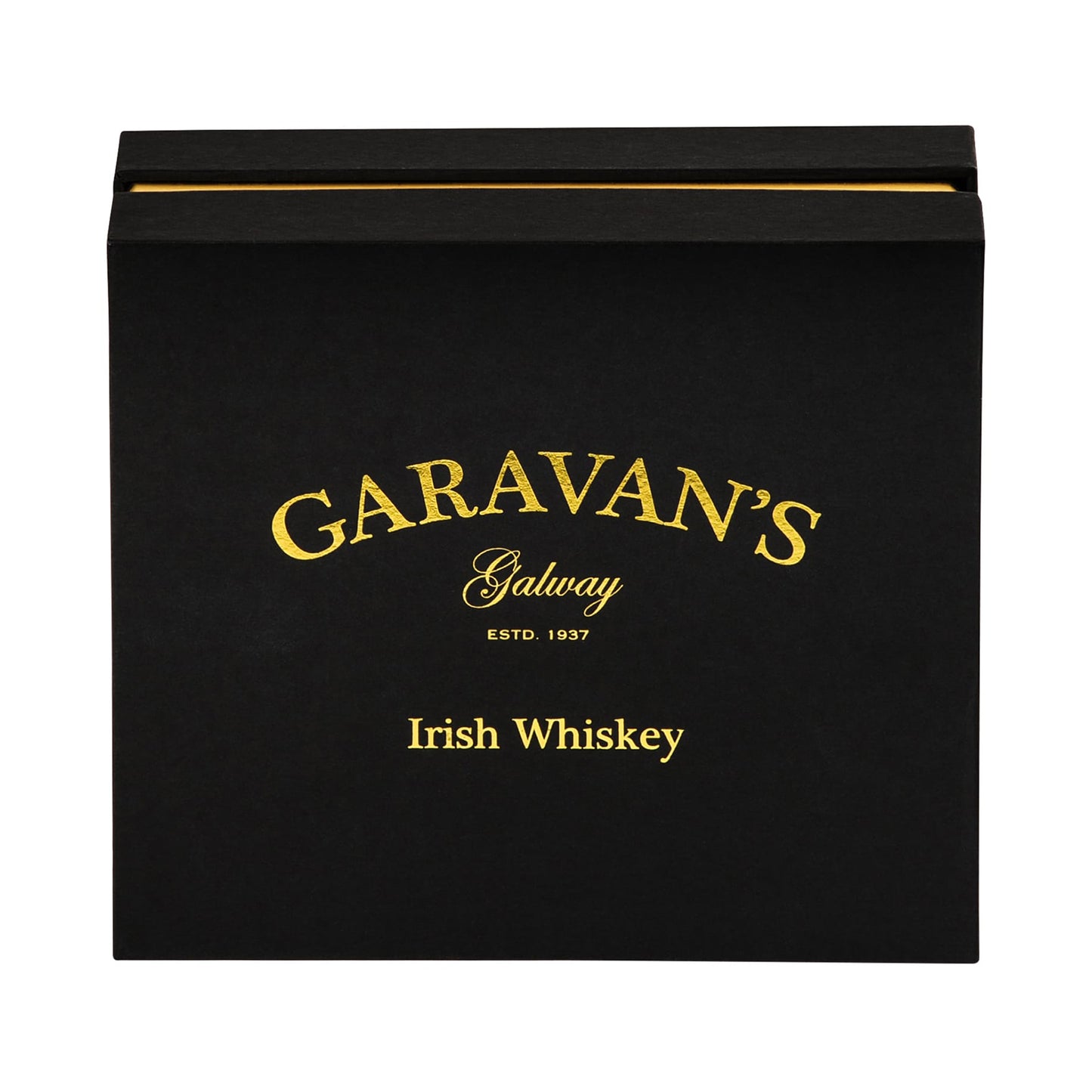 Garavan’s Whiskey and Glass Set - Luxurious Gift for Whiskey Lovers - Expertly Crafted Irish Whiskey Glasses and 8-Year Single Malt Whiskey in Velvet-lined Gift Box