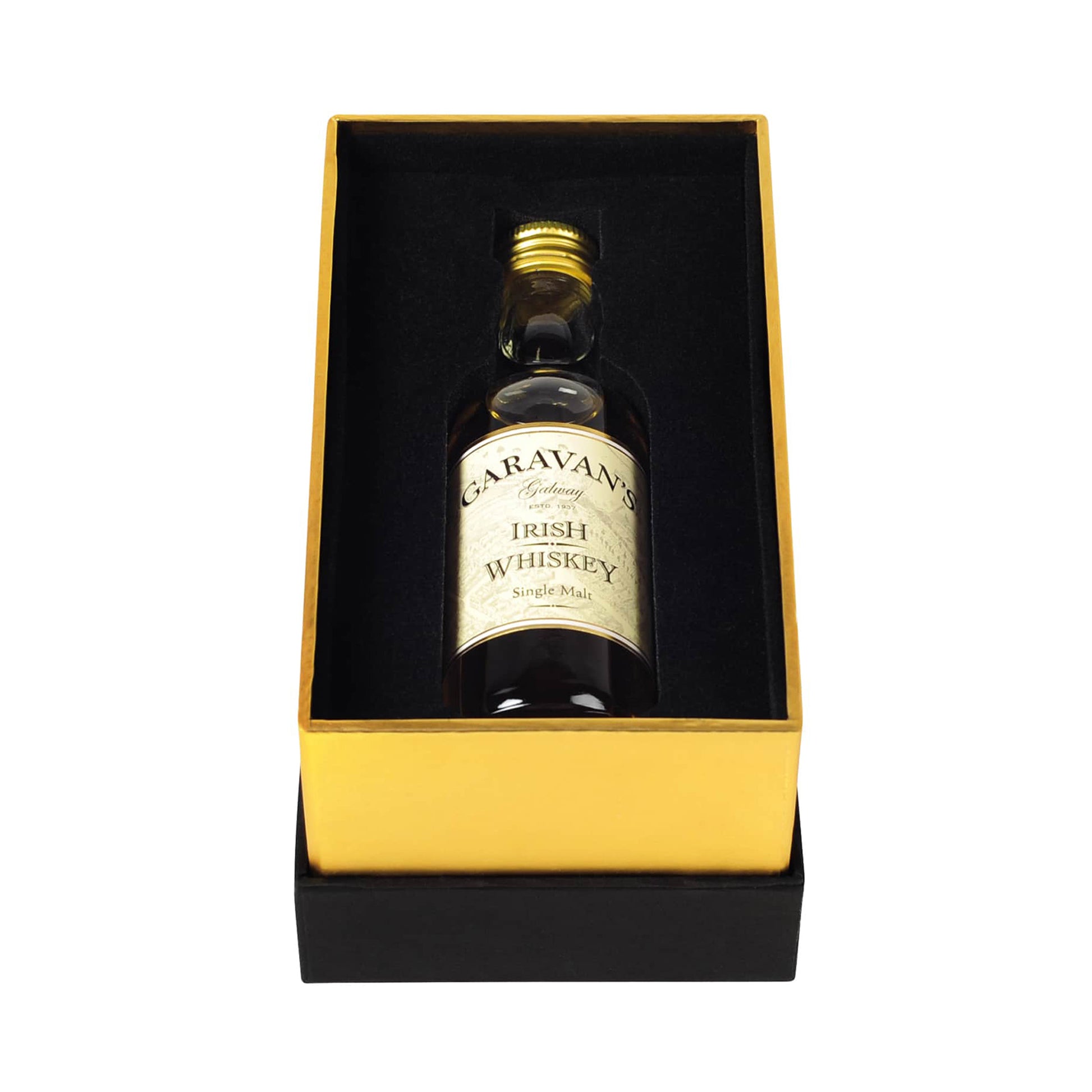 Garavan’s Miniature 8 Year-Old Single Malt Irish Whiskey - Handpicked for Rich Taste and Gorgeous Aromas - Gift Box Included